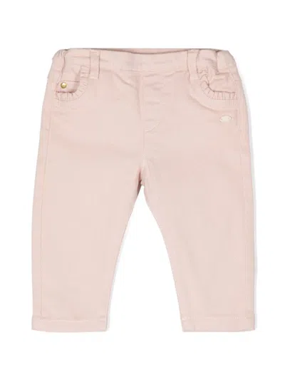 Tartine Et Chocolat Babies' Ruffle-trim Jeans In Pink