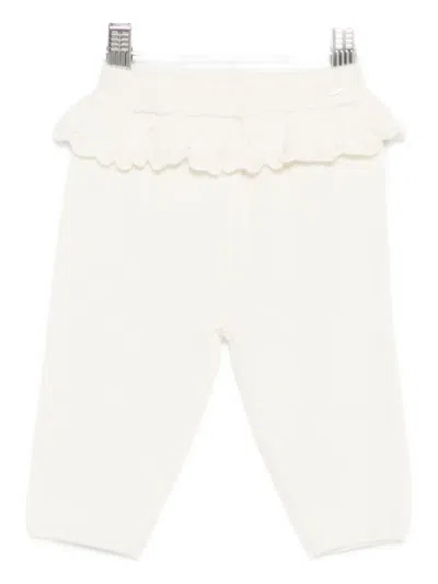 Tartine Et Chocolat Babies' Ruffled-detail Trousers In White