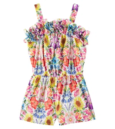 Tartine Et Chocolat Kids' Bedruckter Playsuit Aus Baumwolle In Multicolor