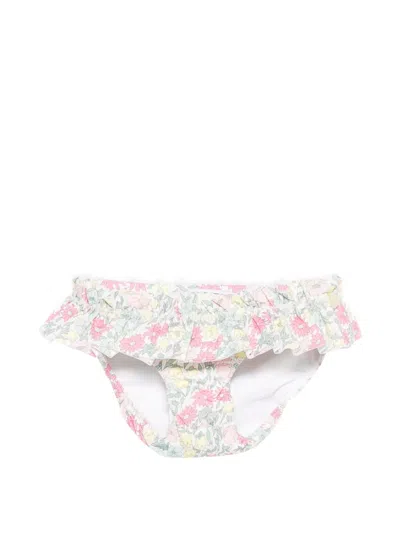 Tartine Et Chocolat Babies' Ruffled Floral-pattern Bikini Bottoms In Pink
