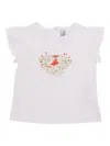 Tartine Et Chocolat Ruffled Floral-print T-shirt In White