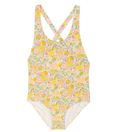 Tartine Et Chocolat Kids' Bedruckter Badeanzug In Rose Pale