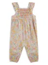 Tartine Et Chocolat Ruffled Liberty-fabric Romper In Pink