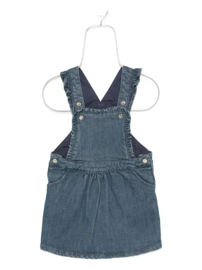 Tartine Et Chocolat Babies' Ruffled-straps Pinafore Dress In Blue