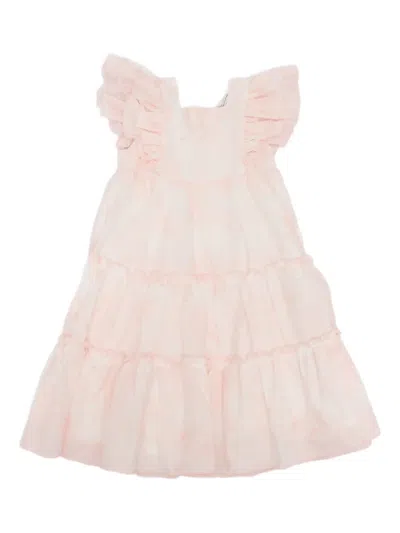 Tartine Et Chocolat Kids' Ruffled Tiered Dress In Pink