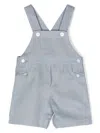 Tartine Et Chocolat Linen Short Dungaree In Blue