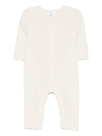Tartine Et Chocolat Scalloped-edge Babygrow In White