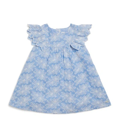 Tartine Et Chocolat Kids' Scalloped-sleeve Dress (3 Months-4 Years) In Blue