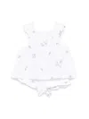 Tartine Et Chocolat Embroidered Shorts Set In White