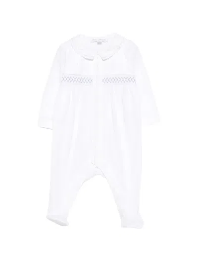 Tartine Et Chocolat Smocked Babygrow In White