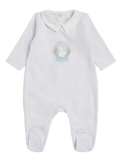 Tartine Et Chocolat Babies' Snow-globe Print Pajama In Gray