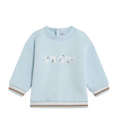 Tartine Et Chocolat Kids' Snow Print Sweatshirts In Multi