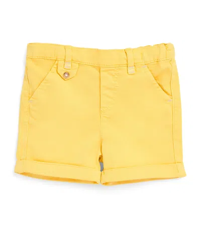 Tartine Et Chocolat Kids' Stretch-cotton Shorts In Yellow