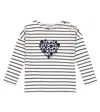 Tartine Et Chocolat Striped Cotton-blend Top In Craie