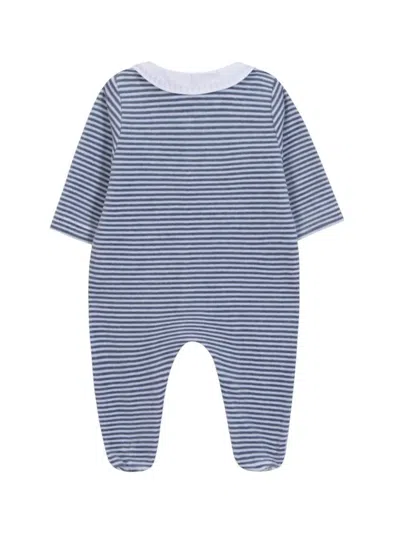 Tartine Et Chocolat Striped Cotton-blend Bodysuit In Blue