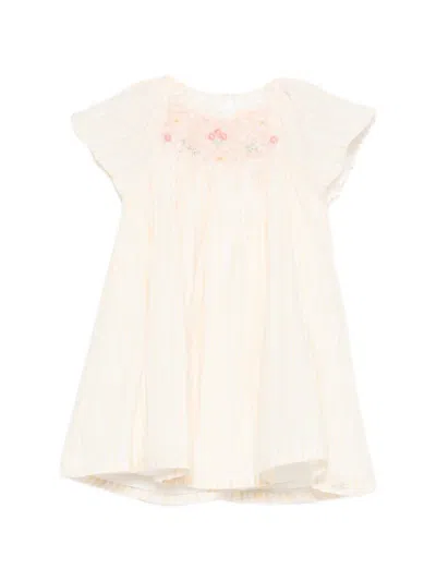 Tartine Et Chocolat Babies' Striped Embroidered Dress In Pink
