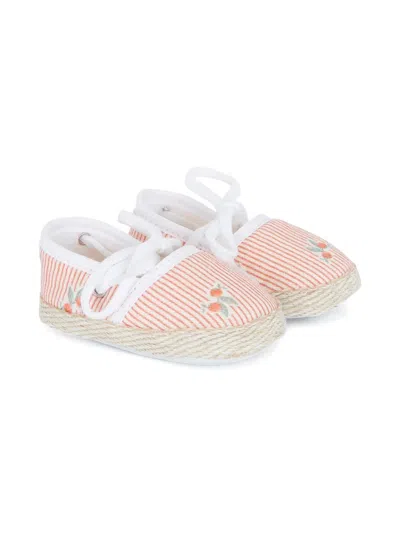 TARTINE ET CHOCOLAT STRIPED EMBROIDERED ESPADRILLES