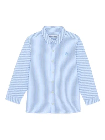 Tartine Et Chocolat Kids' Striped Long-sleeves Top In Blue