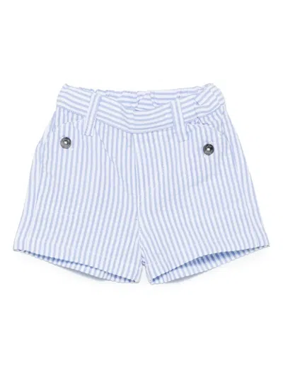 Tartine Et Chocolat Babies' Striped Shorts In Blue
