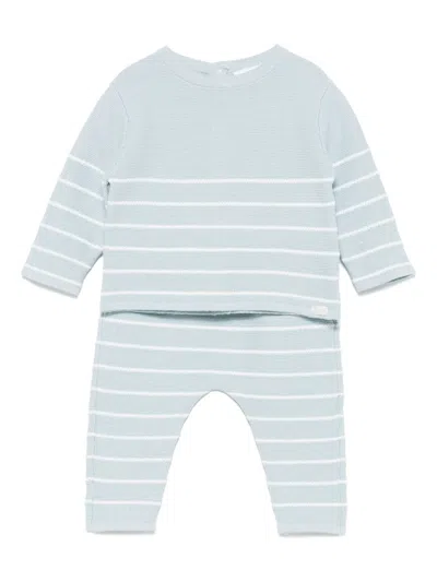 Tartine Et Chocolat Babies' Striped Trousers Set In Blue