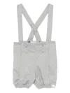Tartine Et Chocolat Suspender Buttoned Dungarees In Gray