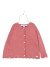 Tartine Et Chocolat Textured-knit Button-fastening Cardigan In Red