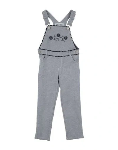 Tartine Et Chocolat Babies'  Toddler Girl Overalls Navy Blue Size 5 Cotton, Elastane In Gray