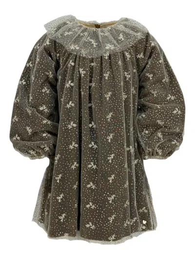 Tartine Et Chocolat Kids' Tulle Dress In Green