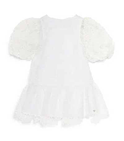 Tartine Et Chocolat Kids' Tulle Embroidered Ceremony Dress (2-12 Years) In White