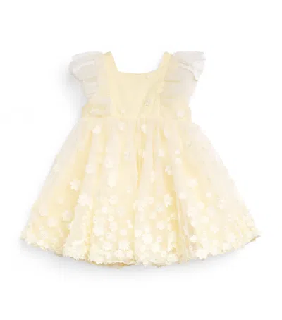 Tartine Et Chocolat Kids'  Tulle Embroidered Dress In Neutral