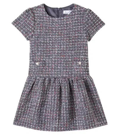Tartine Et Chocolat Kids' Tweed Dress In Blue