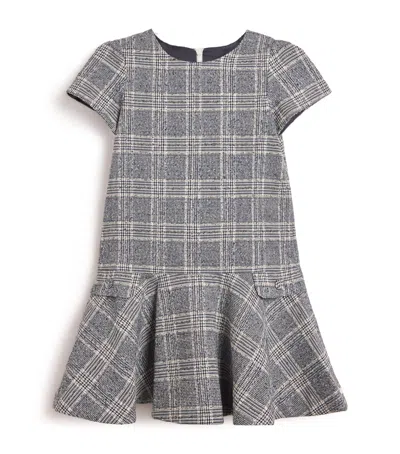 Tartine Et Chocolat Kids' Tweed Short-sleeve Dress In Gray