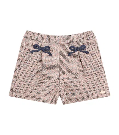 Tartine Et Chocolat Kids' Tweed Shorts In Brown