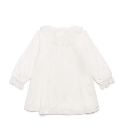 Tartine Et Chocolat Kids' Velvet Glitter-detail Dress In White