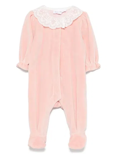 Tartine Et Chocolat Babies' Velvet Pajamas In Pink