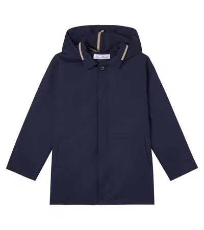 Tartine Et Chocolat Kids' Vest And Trench Coat Set In Blue