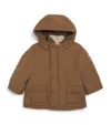 Tartine Et Chocolat Water-repellent Hooded Parka In Brown