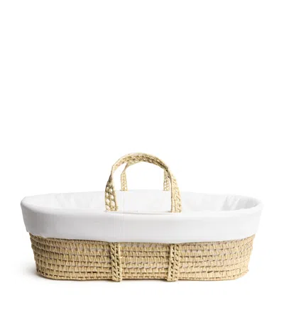 Tartine Et Chocolat Wicker Moses Basket And Mattress In Neutral