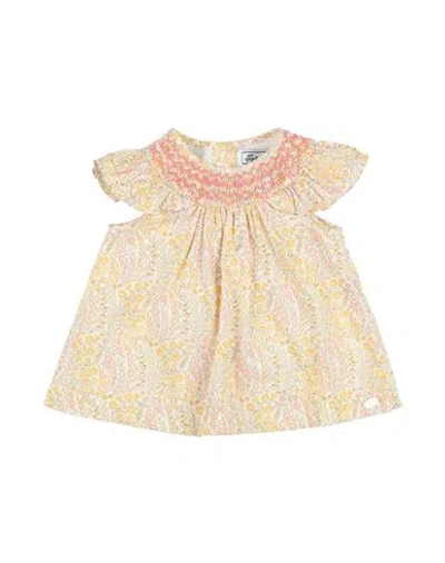 Tartine Et Chocolat Babies'  Girls Yellow Cotton Liberty Print Dress