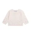 Tartine Et Chocolat Wool-blend Floral-embroidered Cardigan In White