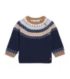 Tartine Et Chocolat Wool Fair Isle Sweater In Multi