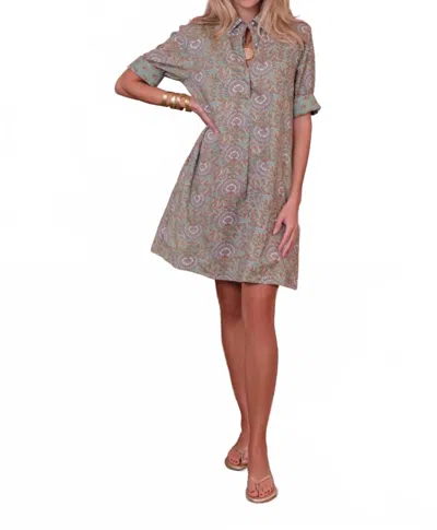 Tarun Fab & Tex Amelia Mini Dress In Celadon In Pink