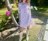 Tarun Fab & Tex Amelia Mini Dress In Hydrangea Purple In Purple