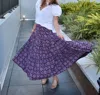 Tarun Fab & Tex Boho Long Maxi Skirt In Deep Plum In Brown