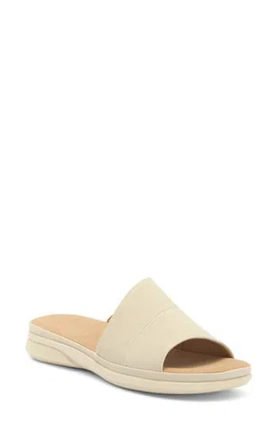 Taryn Rose Asymmetrical Slide Sandal In Gray