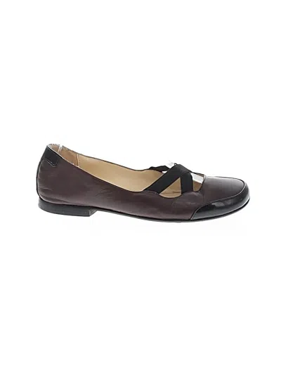 Pre-owned Taryn Rose Flats In Burgundy
