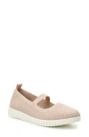Taryn Rose Flexible Mary Jane Slip On Flat In Pink