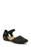 Taryn Rose Laser Cut Ankle Strap Sandal In Black
