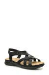 Taryn Rose Lasercut Slide Sandal In Black