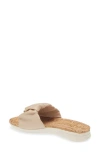 Taryn Rose Pleated Slide Sandal In Sand